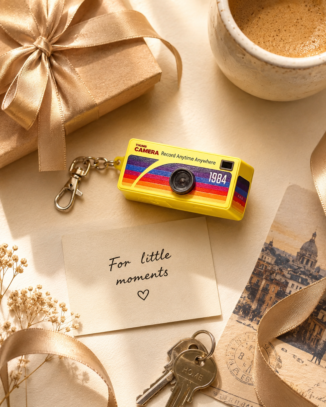 RetroKey gift flatlay